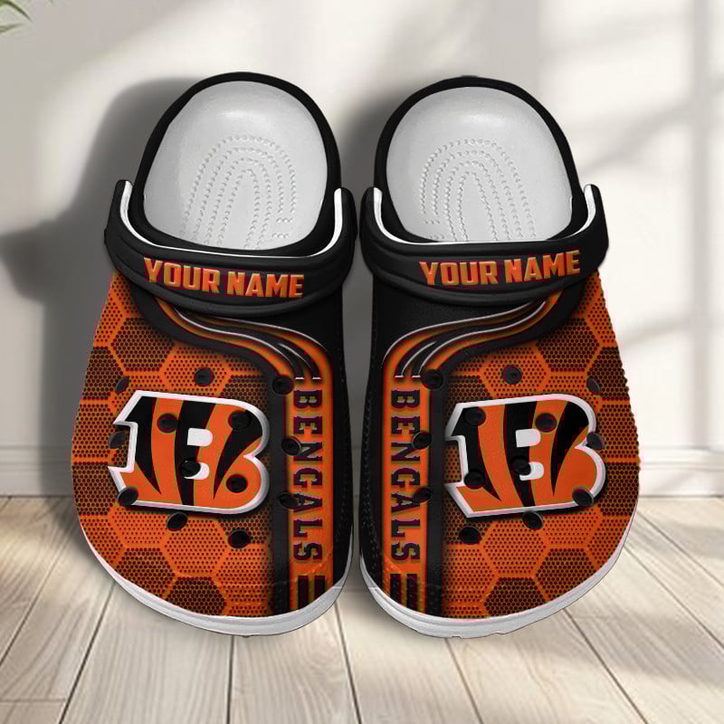 Cincinnati Bengals NFL Crocs Crocband Clogs Shoes Comfortable For Men Women and Kids