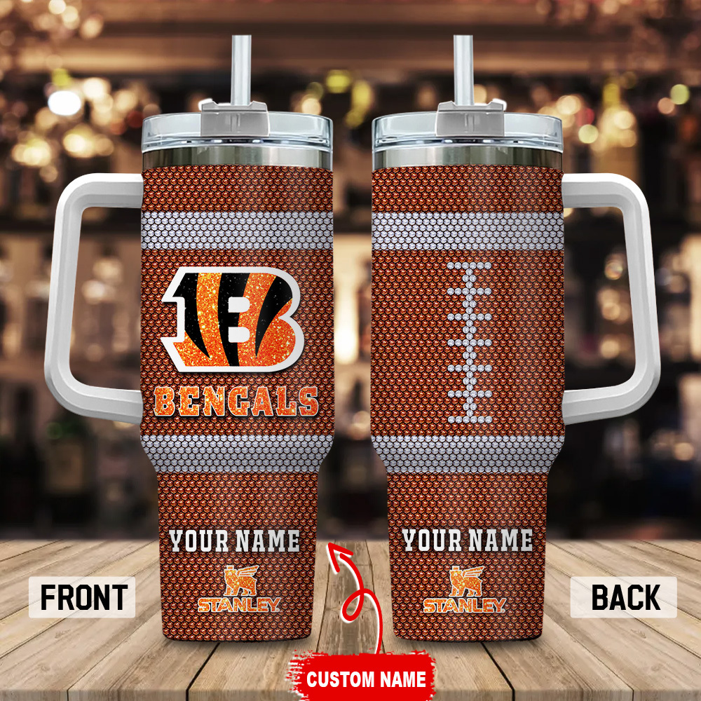 Cincinnati Bengals NFL Crystal Custom Stanley Cup 40 oz 30 oz Tumbler With HandleTVC230169