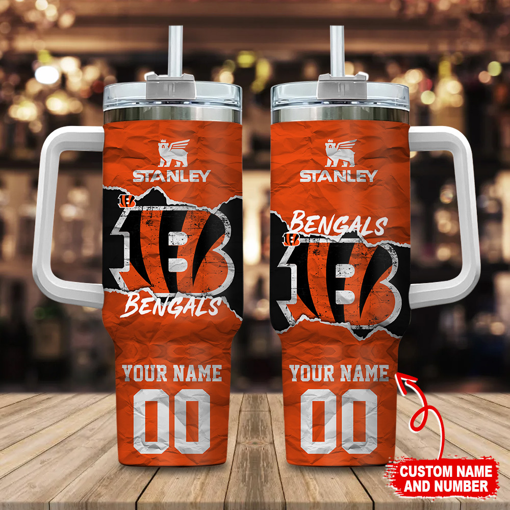 Cincinnati Bengals NFL Custom Stanley Cup 40 oz 30 oz Tumbler With HandleTVC230140