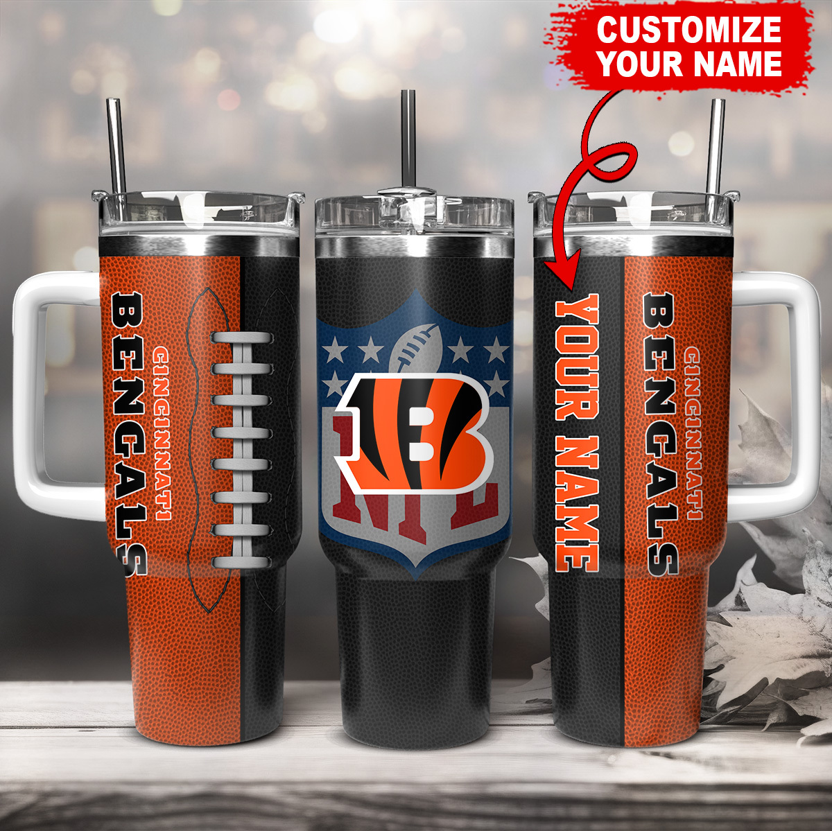 Cincinnati Bengals NFL Custom Stanley Cup 40 oz 30 oz Tumbler With HandleTVC230141