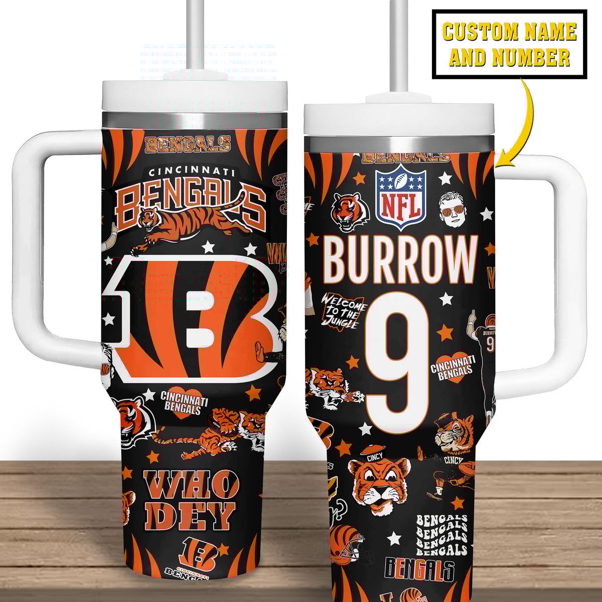 Cincinnati Bengals NFL Custom Stanley Cup 40 oz 30 oz Tumbler With HandleTVC2301738