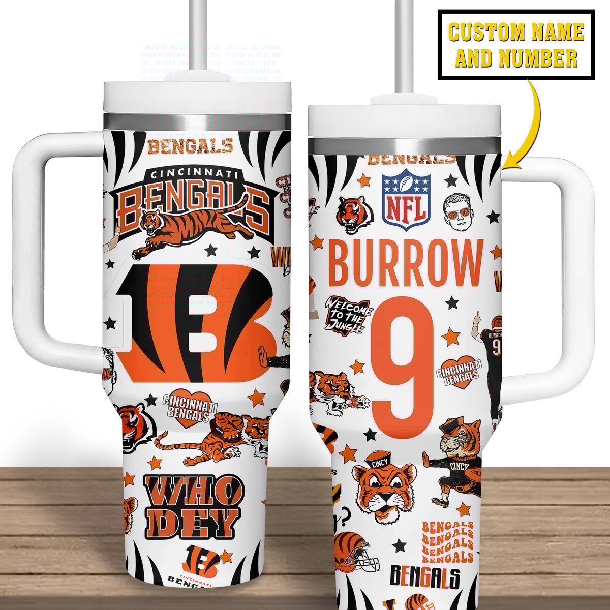 Cincinnati Bengals NFL Custom Stanley Cup 40 oz 30 oz Tumbler With HandleTVC2301738
