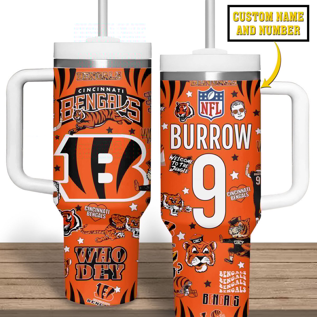 Cincinnati Bengals NFL Custom Stanley Cup 40 oz 30 oz Tumbler With HandleTVC2301738