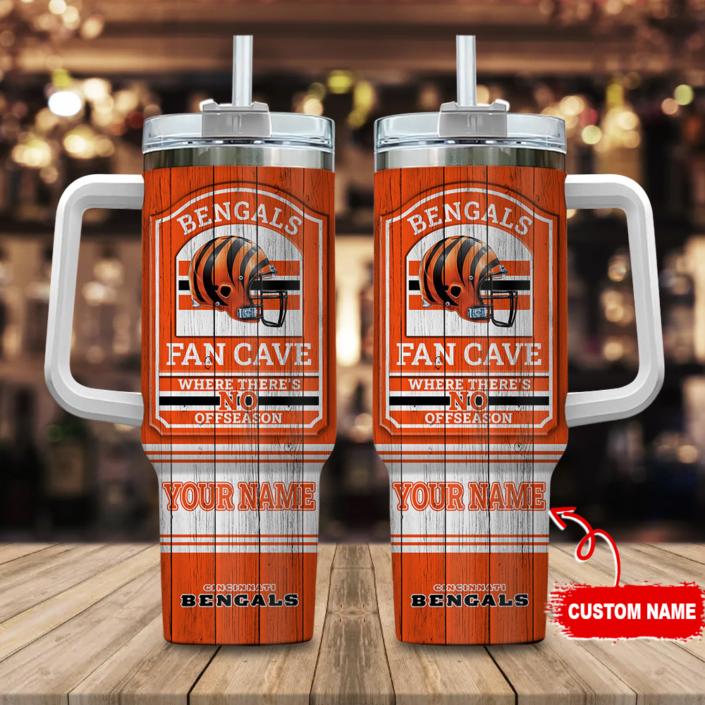 Cincinnati Bengals NFL Fan Cave Custom Stanley Cup 40 oz 30 oz Tumbler With HandleTVC230175