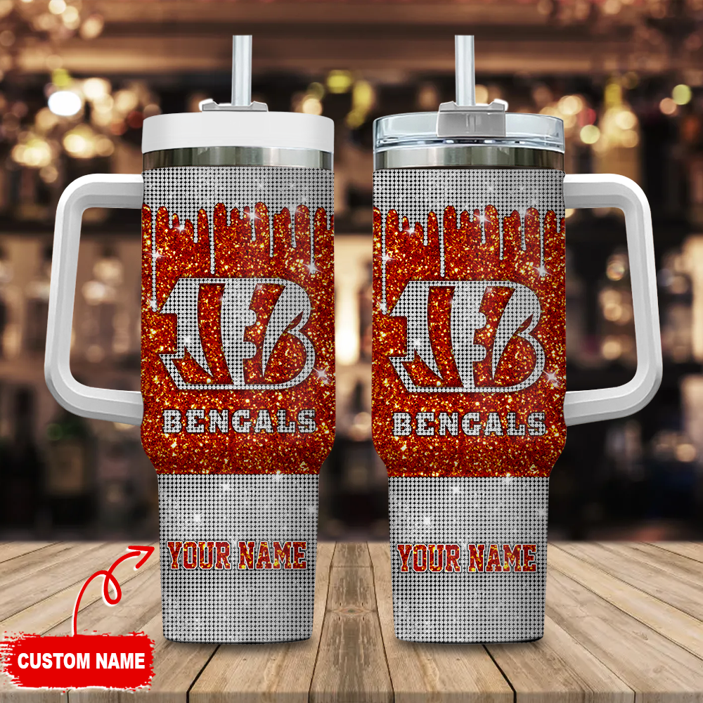 Cincinnati Bengals NFL Glitter Custom Stanley Cup 40 oz 30 oz Tumbler With HandleTVC2301113