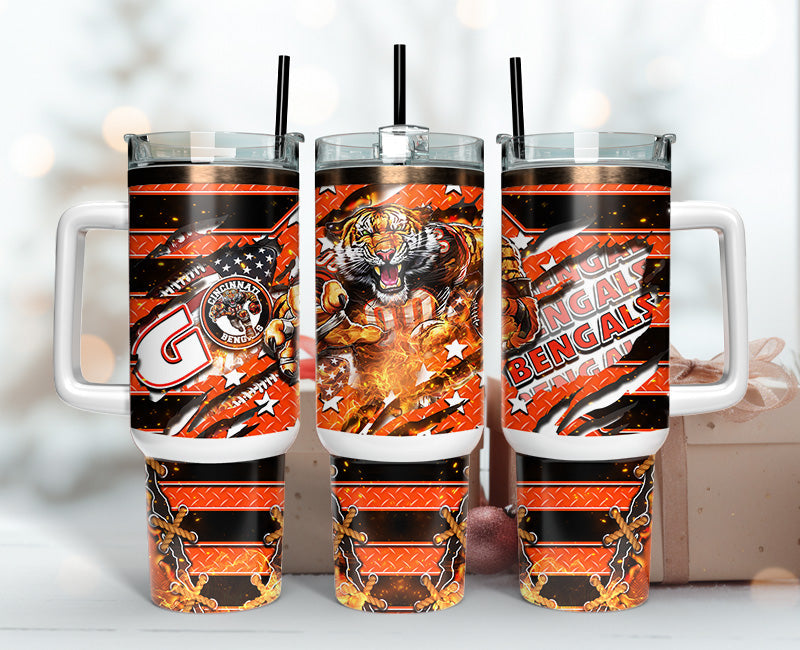 Cincinnati Bengals NFL Mascot Custom Stanley Cup 40 oz 30 oz Tumbler With HandleTVC2301147