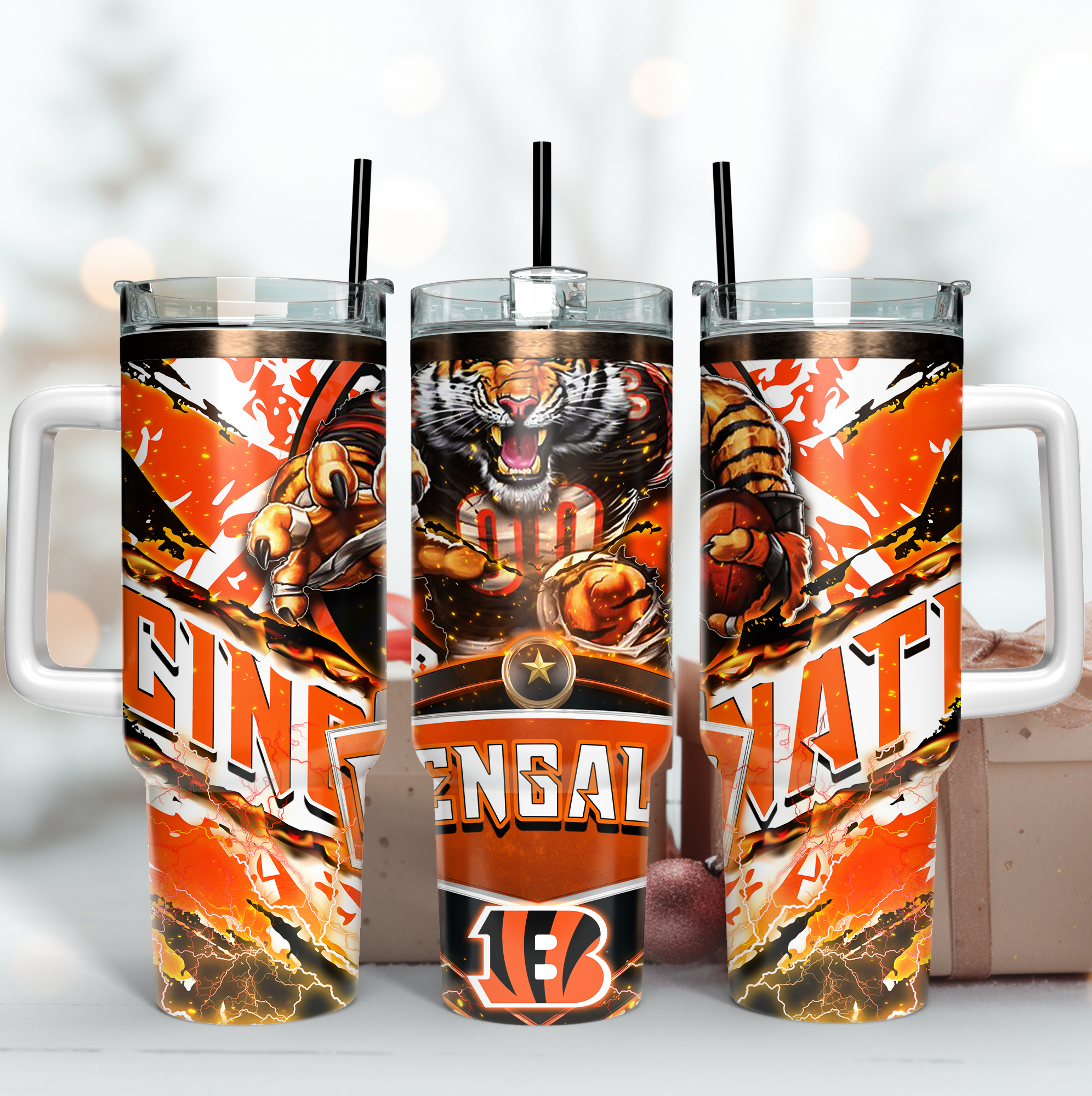 Cincinnati Bengals NFL Mascot Custom Stanley Cup 40 oz 30 oz Tumbler With HandleTVC2301166
