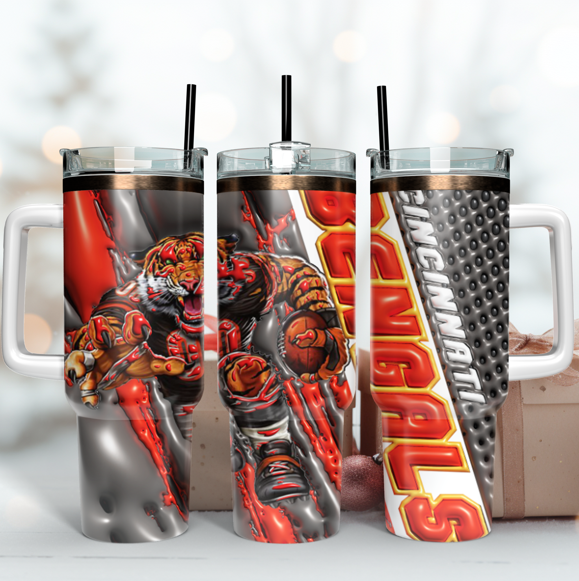 Cincinnati Bengals NFL Mascot Custom Stanley Cup 40 oz 30 oz Tumbler With HandleTVC2301184
