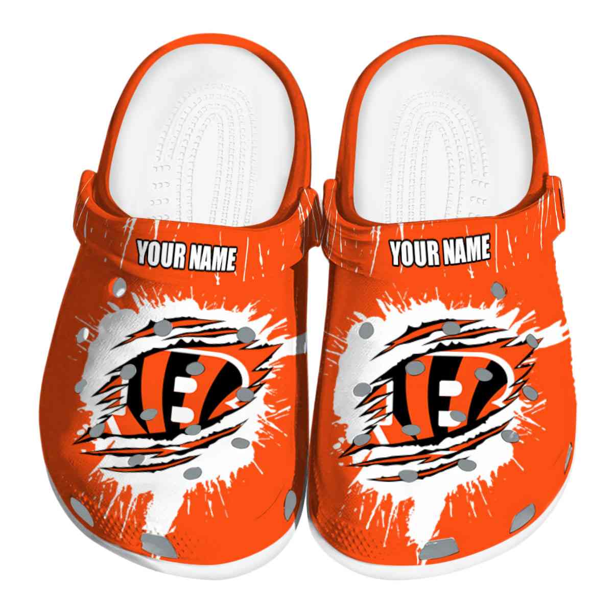 Cincinnati Bengals NFL Sport Crocs Crocband Clogs Shoes Comfortable For Men Women and Kids