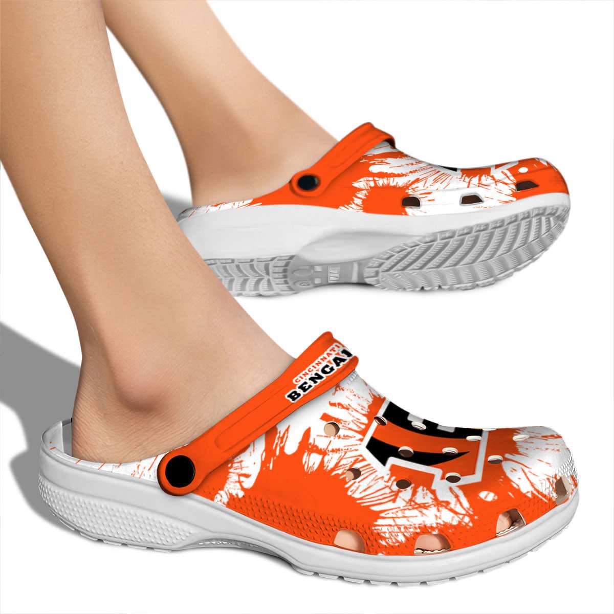 Cincinnati Bengals NFL Sport Crocs Crocband Clogs Shoes Comfortable For Men Women and Kids - Image 2