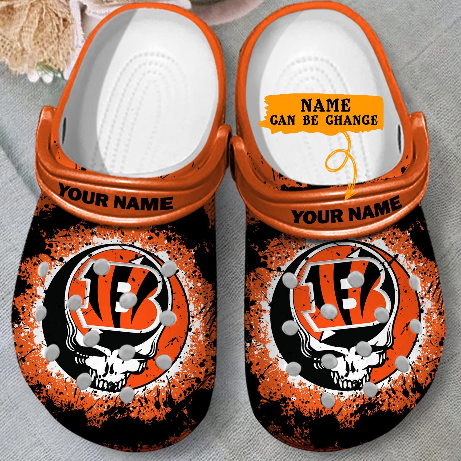 Cincinnati Bengals NFL Sport Crocs Crocband Clogs Shoes Comfortable For Men Women and Kids