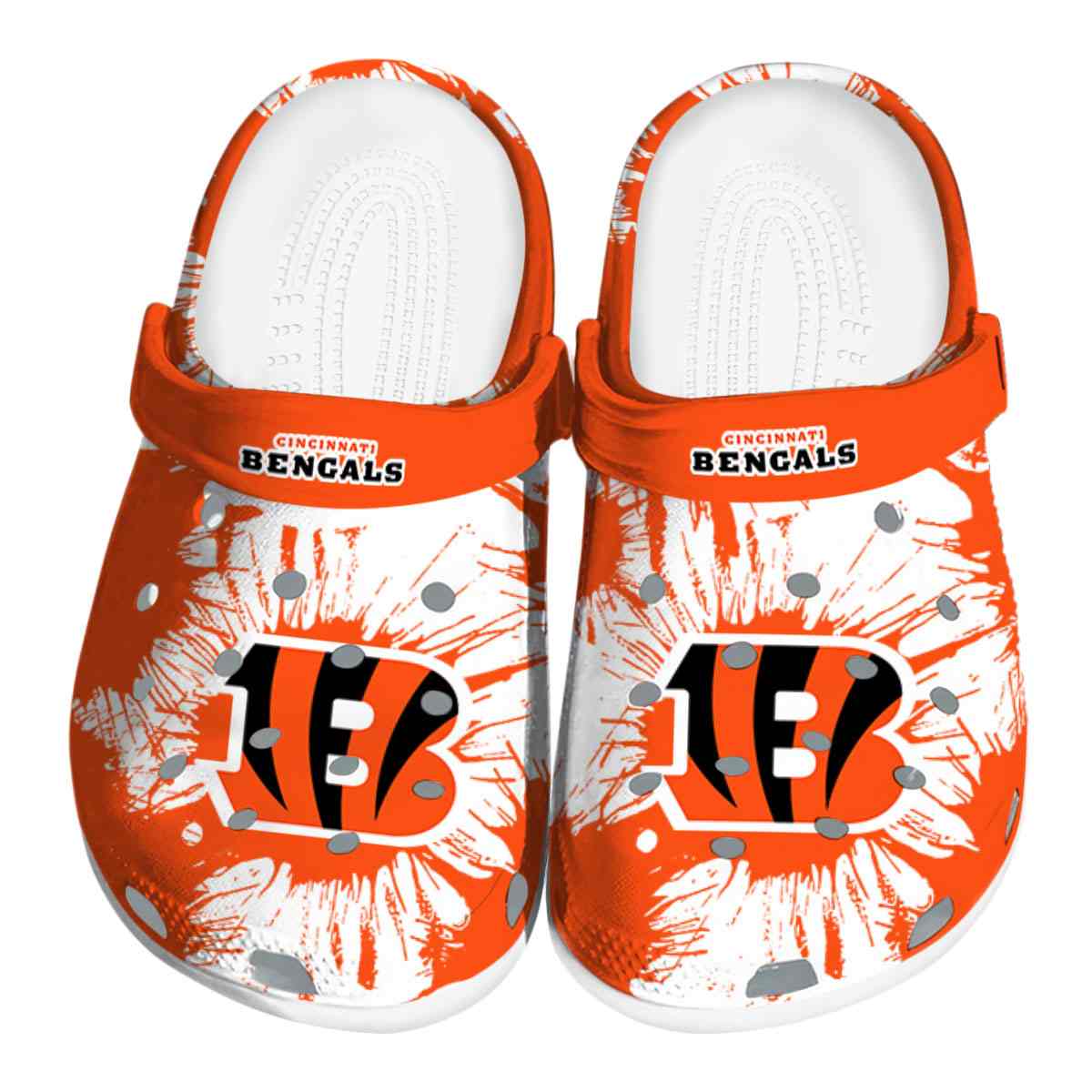 Cincinnati Bengals NFL Sport Crocs Crocband Clogs Shoes Comfortable For Men Women and Kids