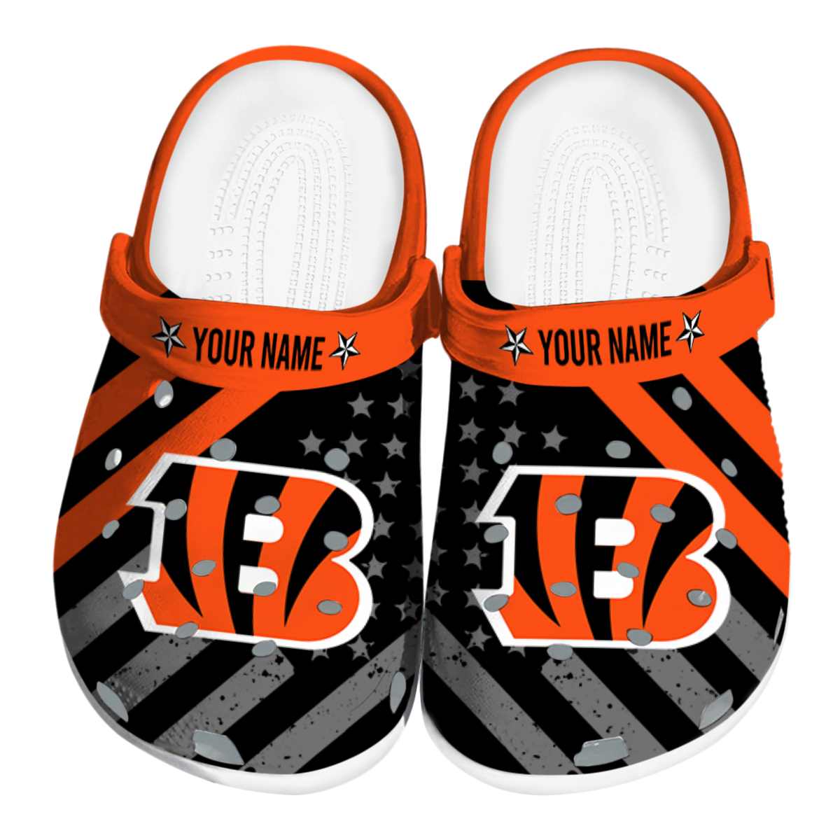 Cincinnati Bengals NFL Sport Crocs Crocband Clogs Shoes Comfortable For Men Women and Kids
