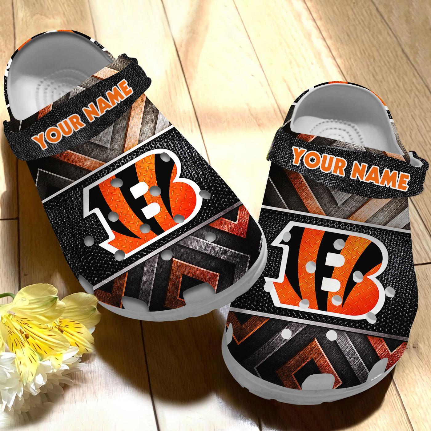 Cincinnati Bengals NFL Sport Crocs Crocband Clogs Shoes Comfortable For Men Women and Kids