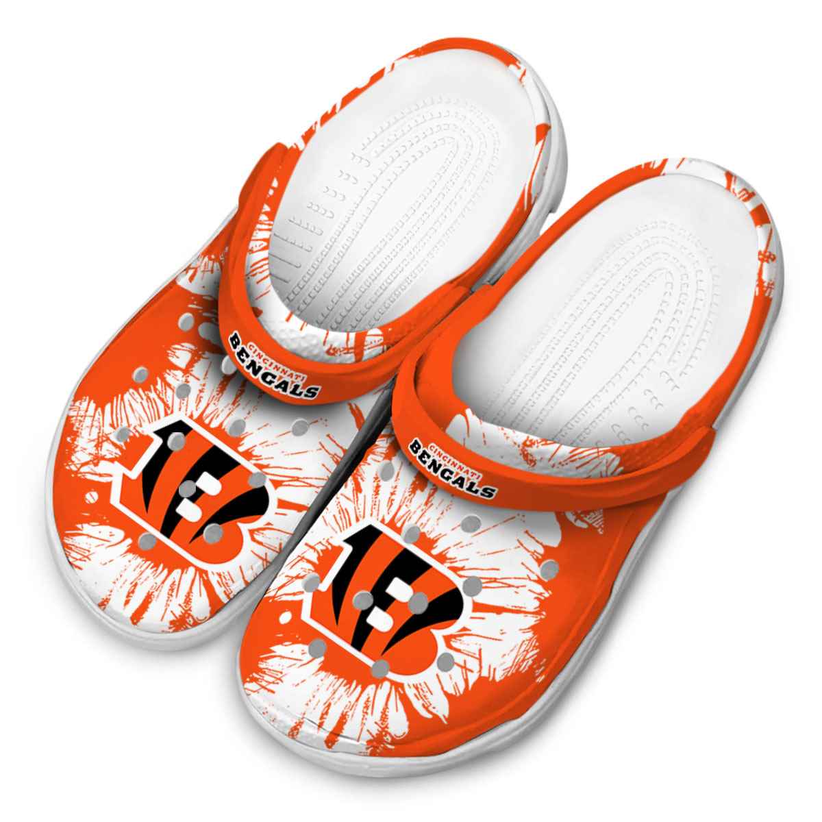 Cincinnati Bengals NFL Sport Crocs Crocband Clogs Shoes Comfortable For Men Women and Kids - Image 4