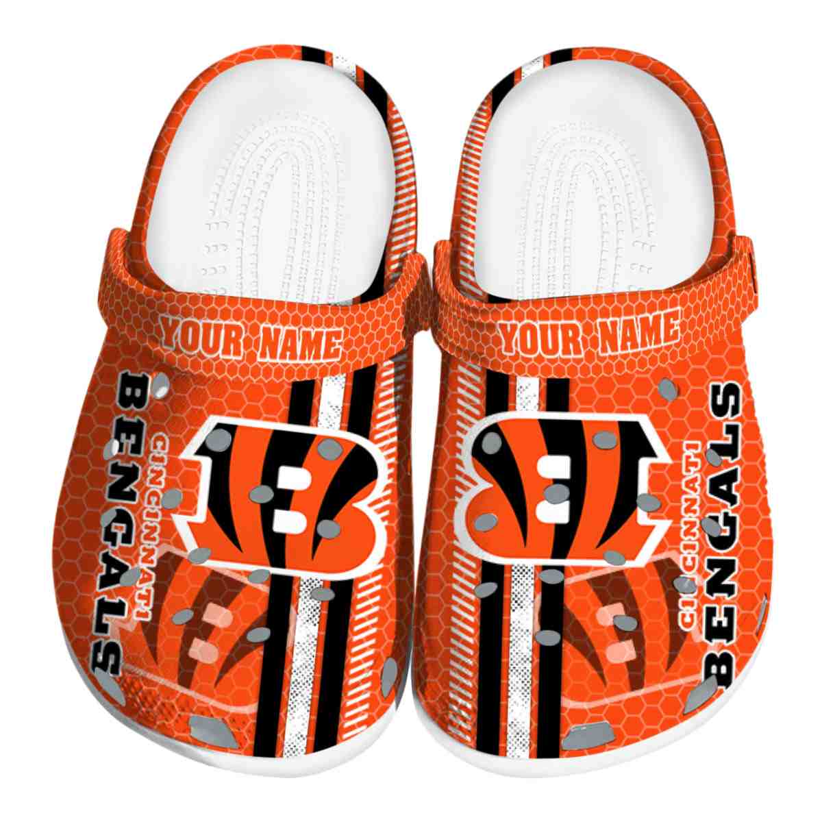Cincinnati Bengals NFL Sport Crocs Crocband Clogs Shoes Comfortable For Men Women and Kids
