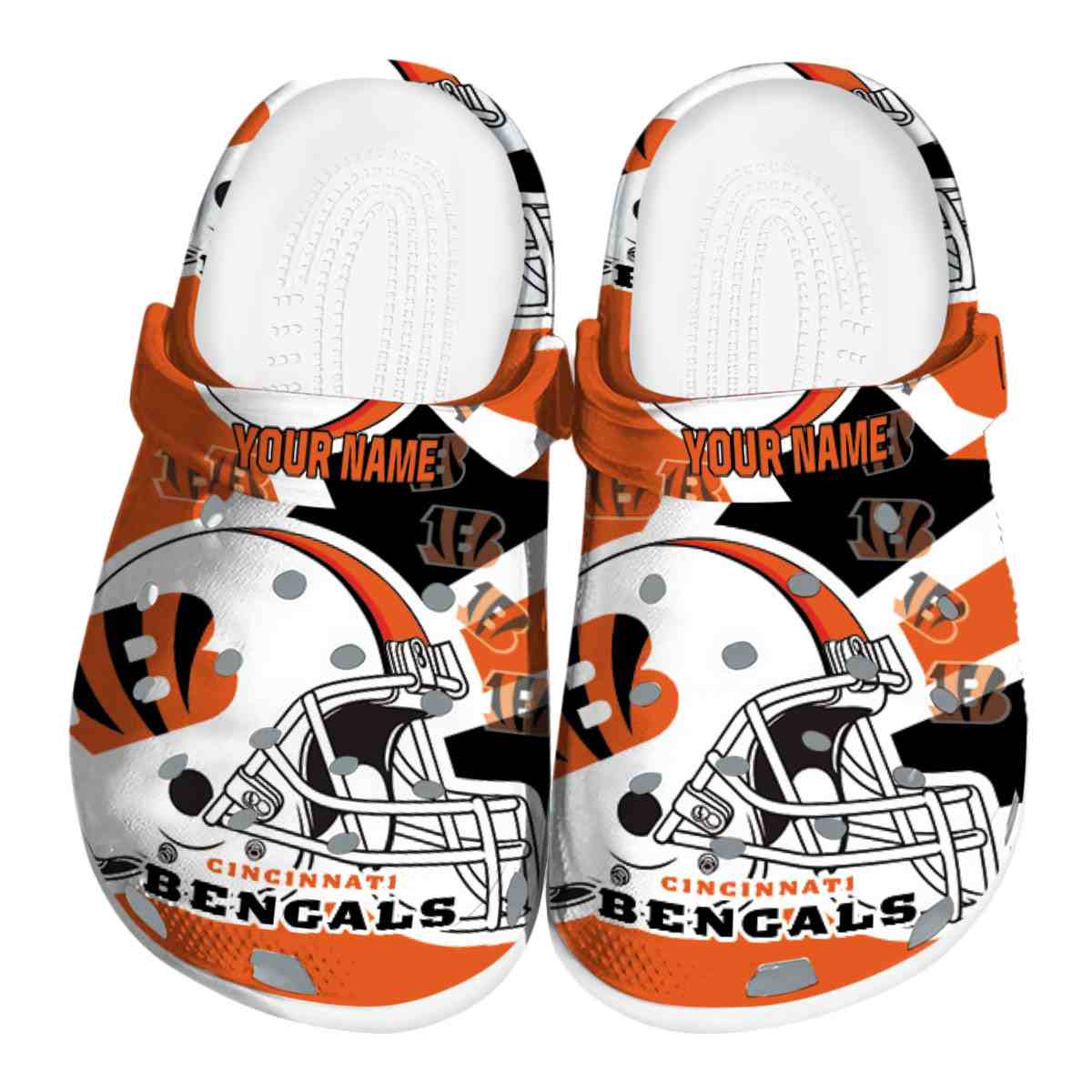 Cincinnati Bengals NFL Sport Crocs Crocband Clogs Shoes Comfortable For Men Women and Kids