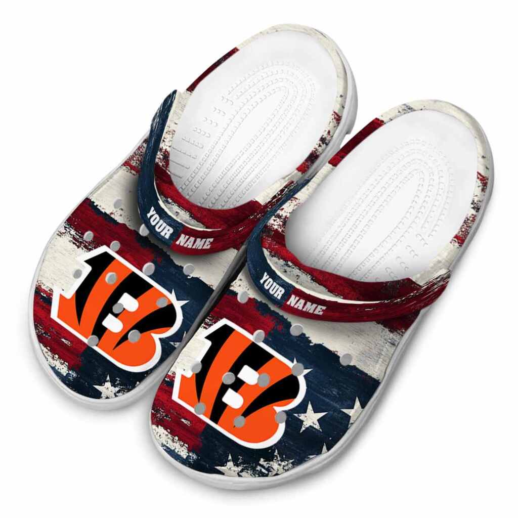 Cincinnati Bengals Patriotic Stripes ClogTVC1801960 - Image 4