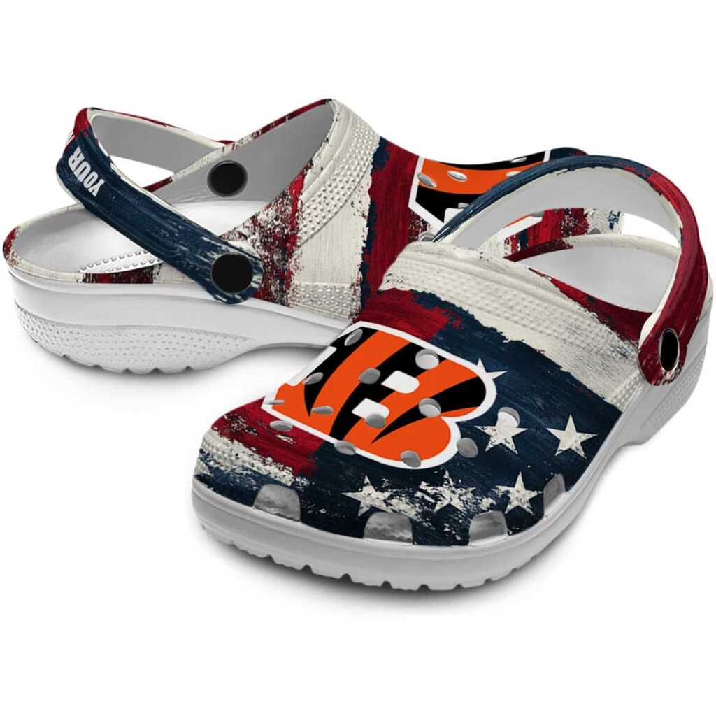 Cincinnati Bengals Patriotic Stripes ClogTVC1801960 - Image 3