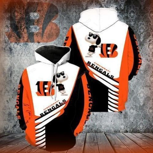 Cincinnati Bengals Snoopy 3D All Over Print Hoodie, Zip Hoodie