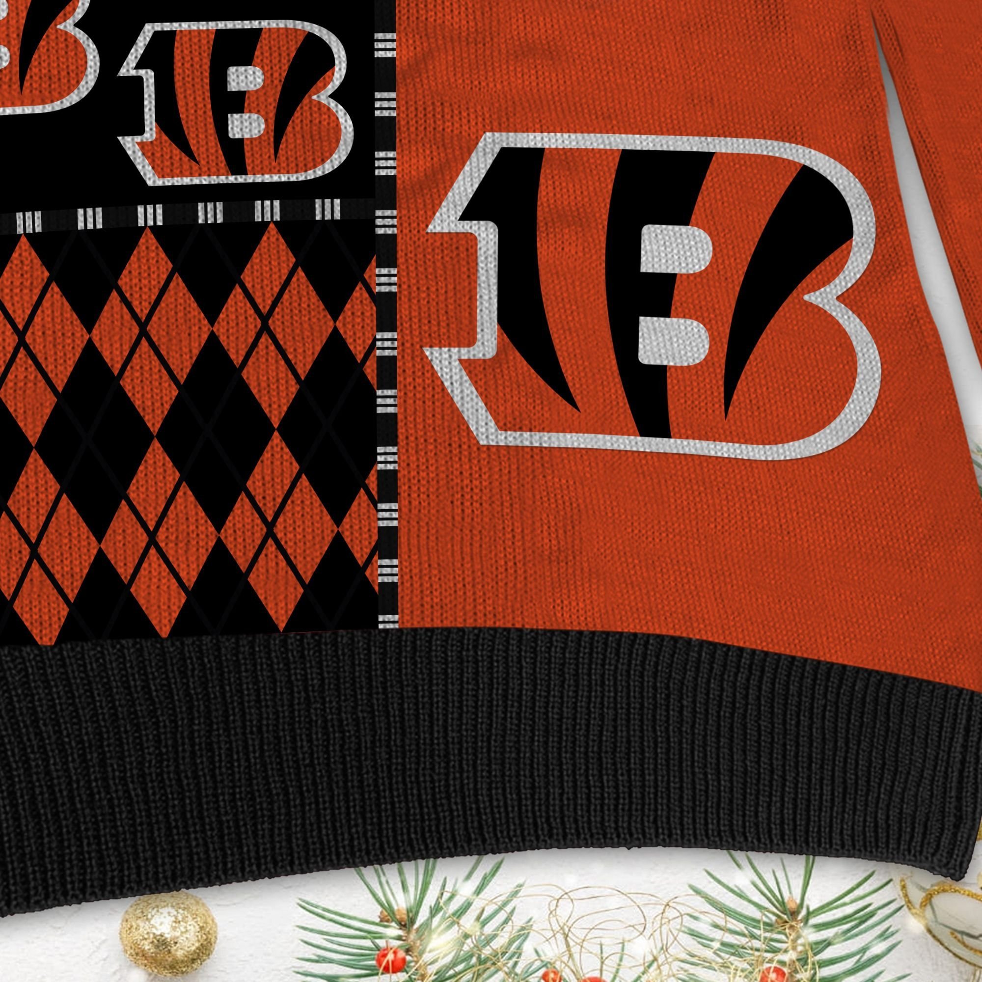 Cincinnati Bengalss Full Size For Sale Best Christmas Gift For Bengals Fans Ugly Christmas Sweater Adult 3D Funny Matching for family - Image 5