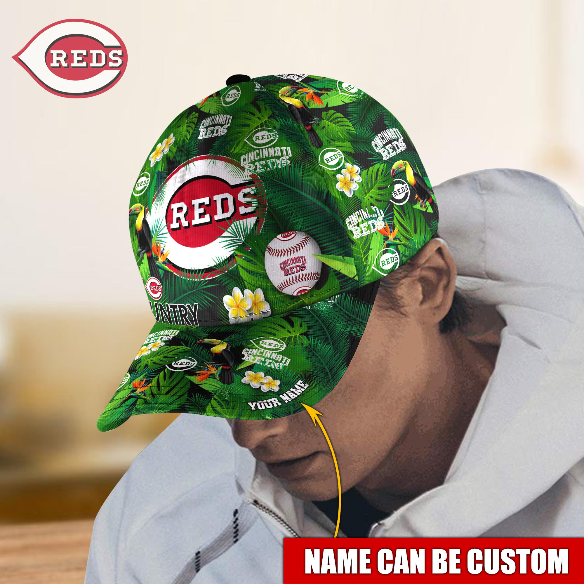 Cincinnati Reds Custom Name Classic, Baseball Caps Trucker Hats Custom Hats Gifts For Men & Women