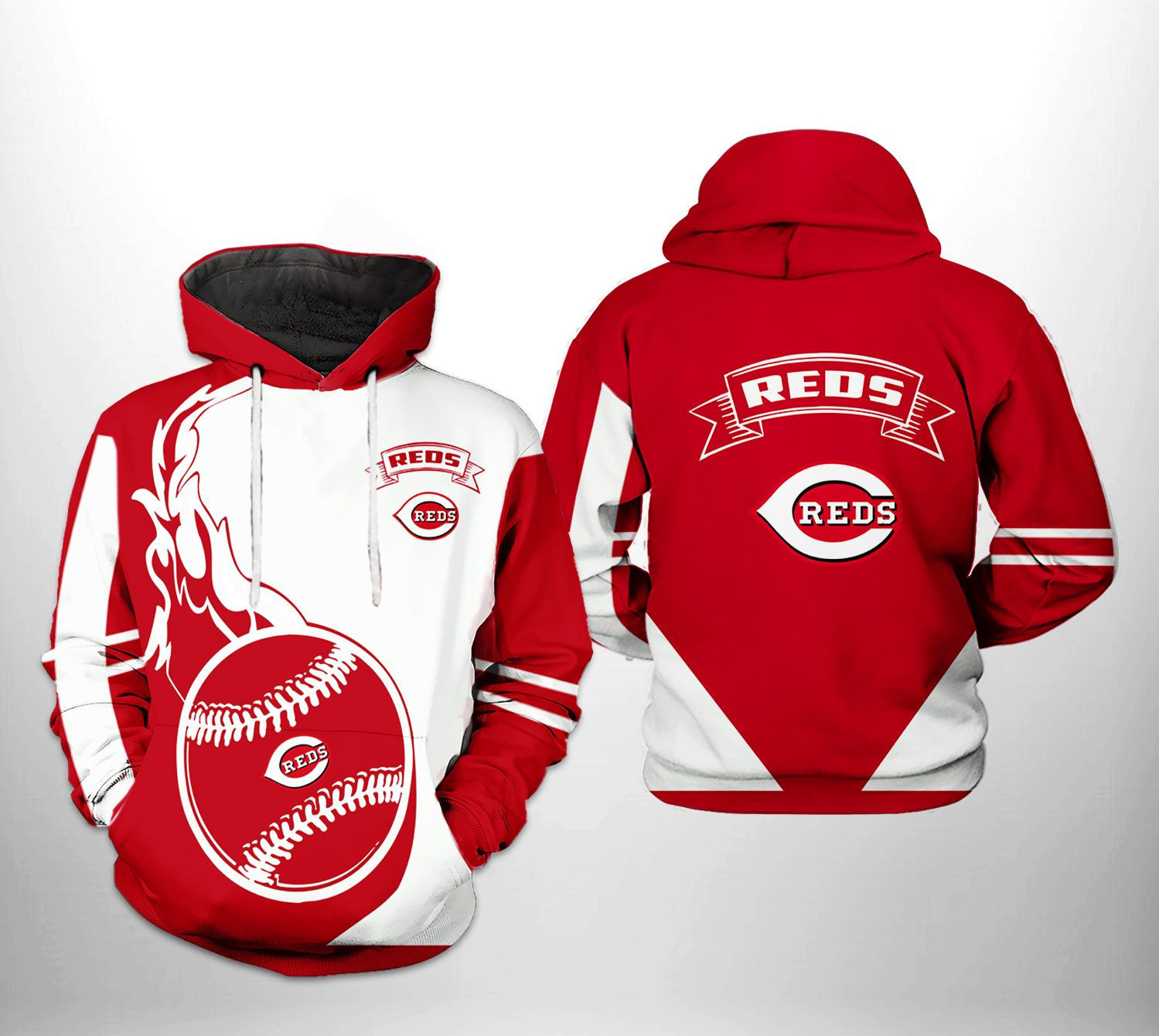 Cincinnati Reds MLB Classic 3D All Over Print Hoodie, Zip Hoodie
