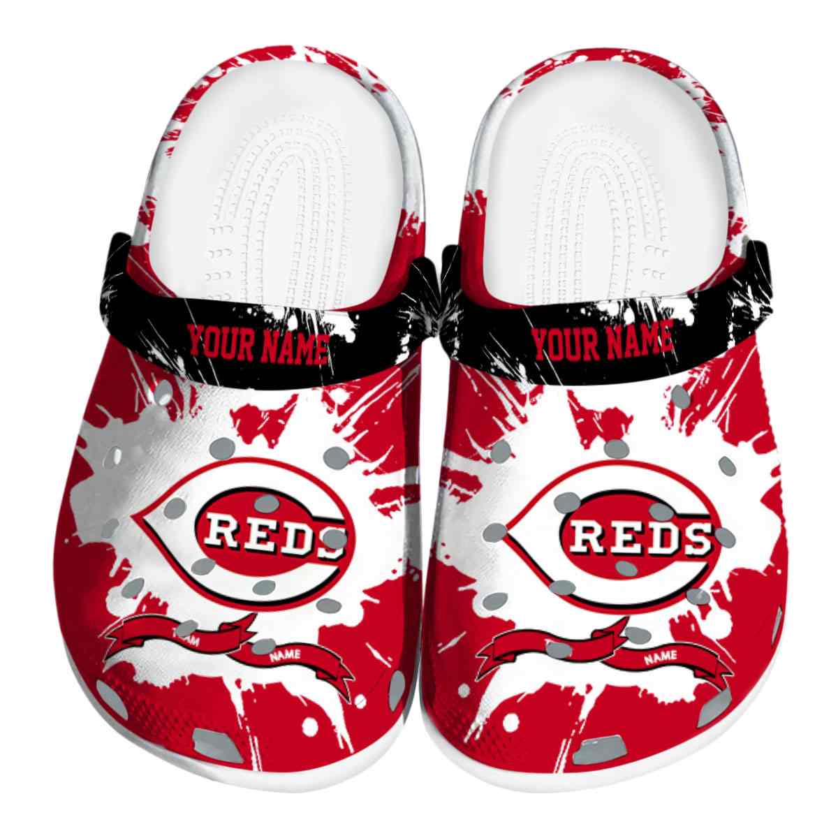Cincinnati Reds MLB Sport Crocs Crocband Clogs Shoes Comfortable For Men Women and Kids
