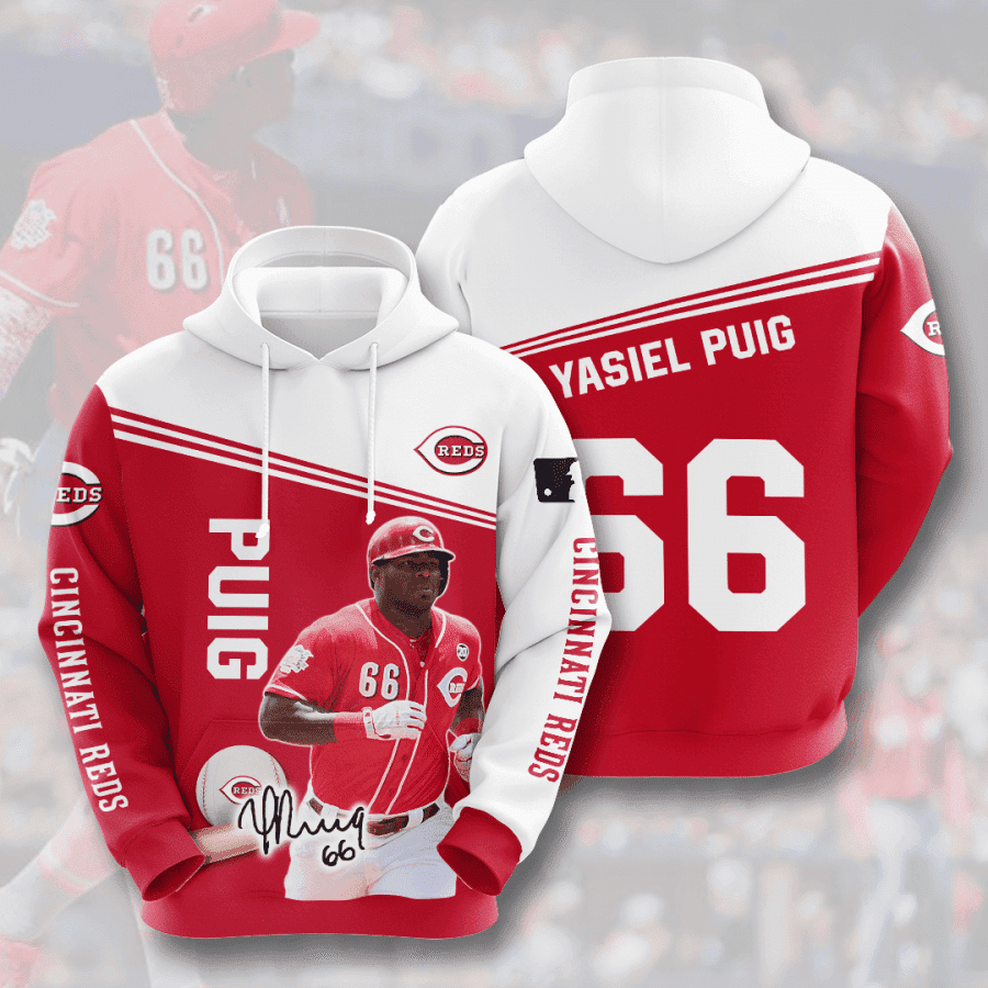 CINCINNATI REDS Yasiel Puig 3D All Over Print Hoodie, Zip Hoodie