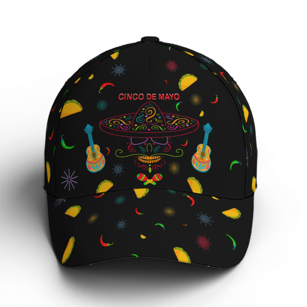 Cinco De Mayo Neon Sugar Skull Baseball Cap Trucker Hats Custom Hats Gifts For Men & Women