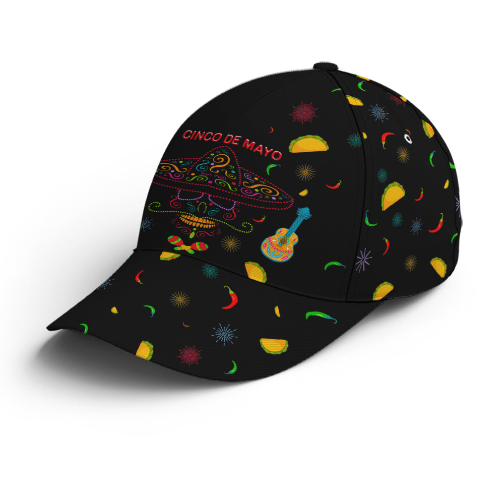 Cinco De Mayo Neon Sugar Skull Baseball Cap Trucker Hats Custom Hats Gifts For Men & Women