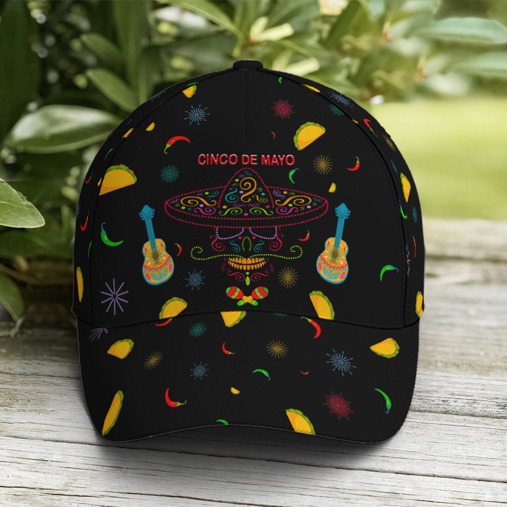 Cinco De Mayo Neon Sugar Skull Baseball Cap Trucker Hats Custom Hats Gifts For Men & Women