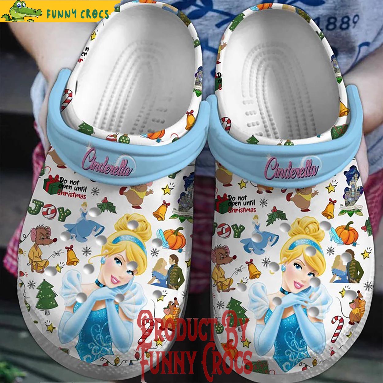 Cinderella Disney Cartoon Christmas Crocs Crocband Clogs Shoes Comfortable For Men Women and Kids