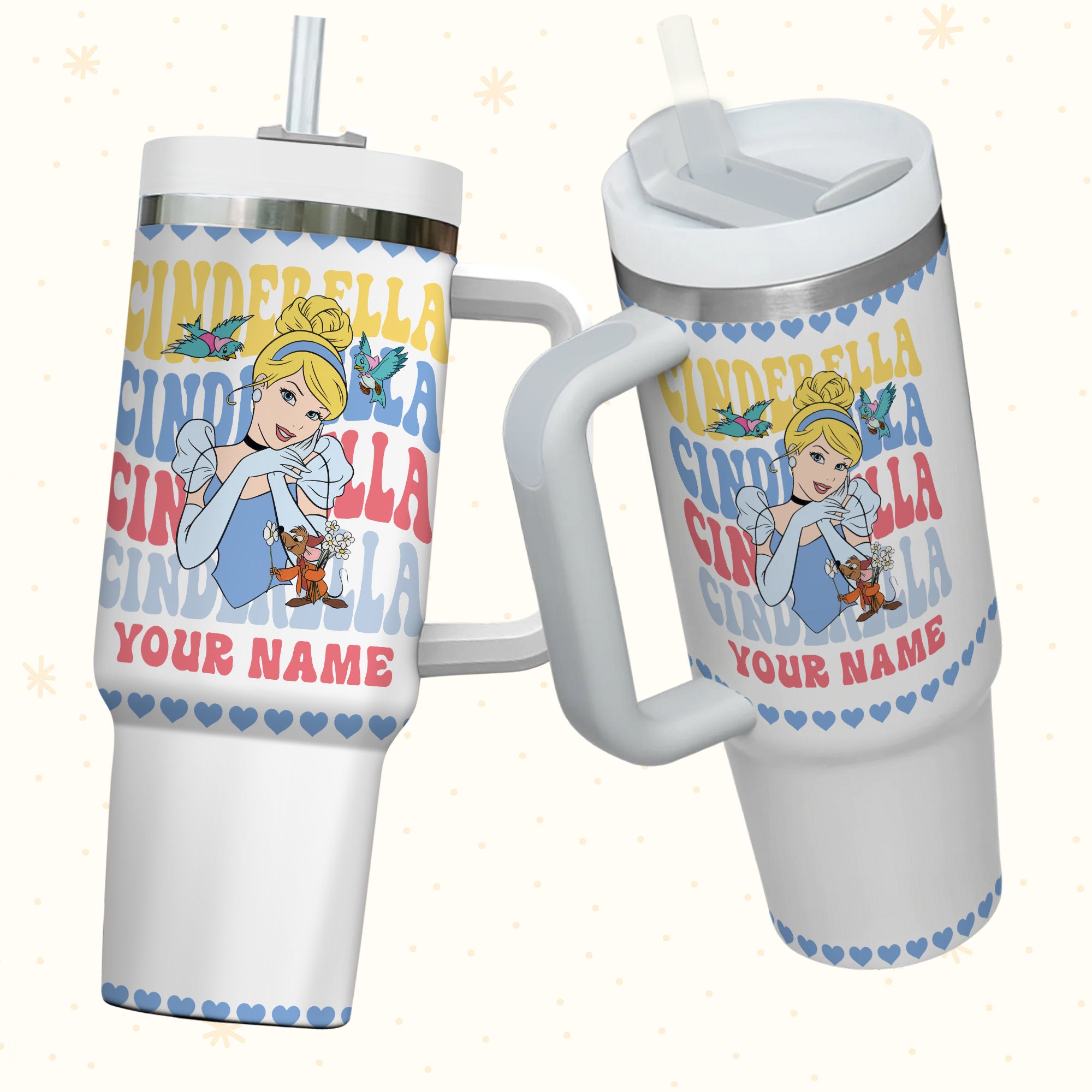 Cinderella Disney Cartoon Custom Stanley Cup 40 oz 30 oz Tumbler With HandleTVC2301977