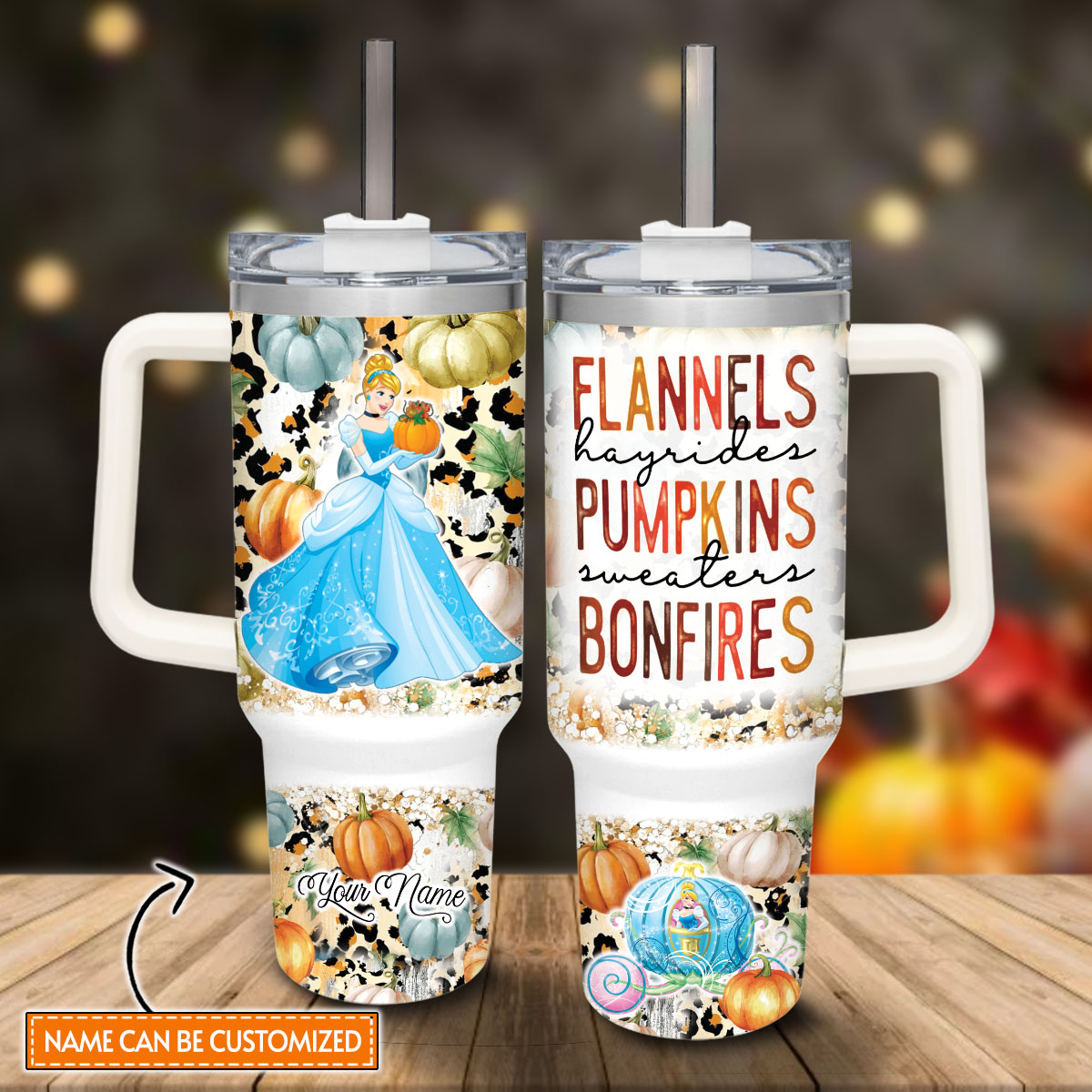 Cinderella Disney Princess Cartoon Custom Stanley Cup 40 oz 30 oz Tumbler With HandleTVC2301814