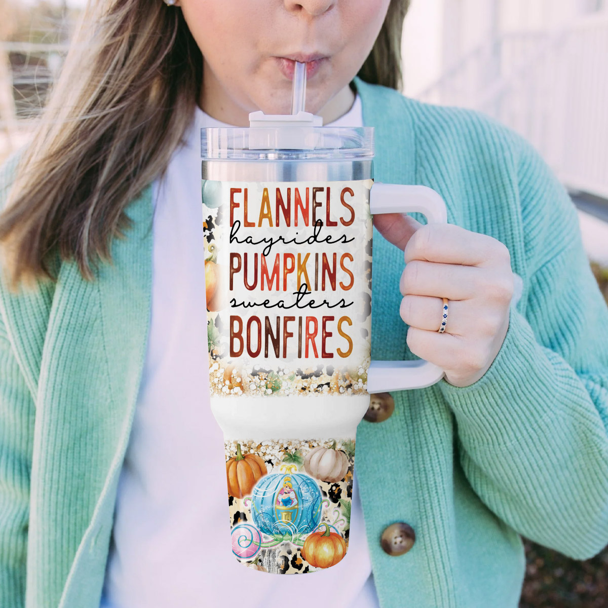 Cinderella Disney Princess Cartoon Custom Stanley Cup 40 oz 30 oz Tumbler With HandleTVC2301814 - Image 5