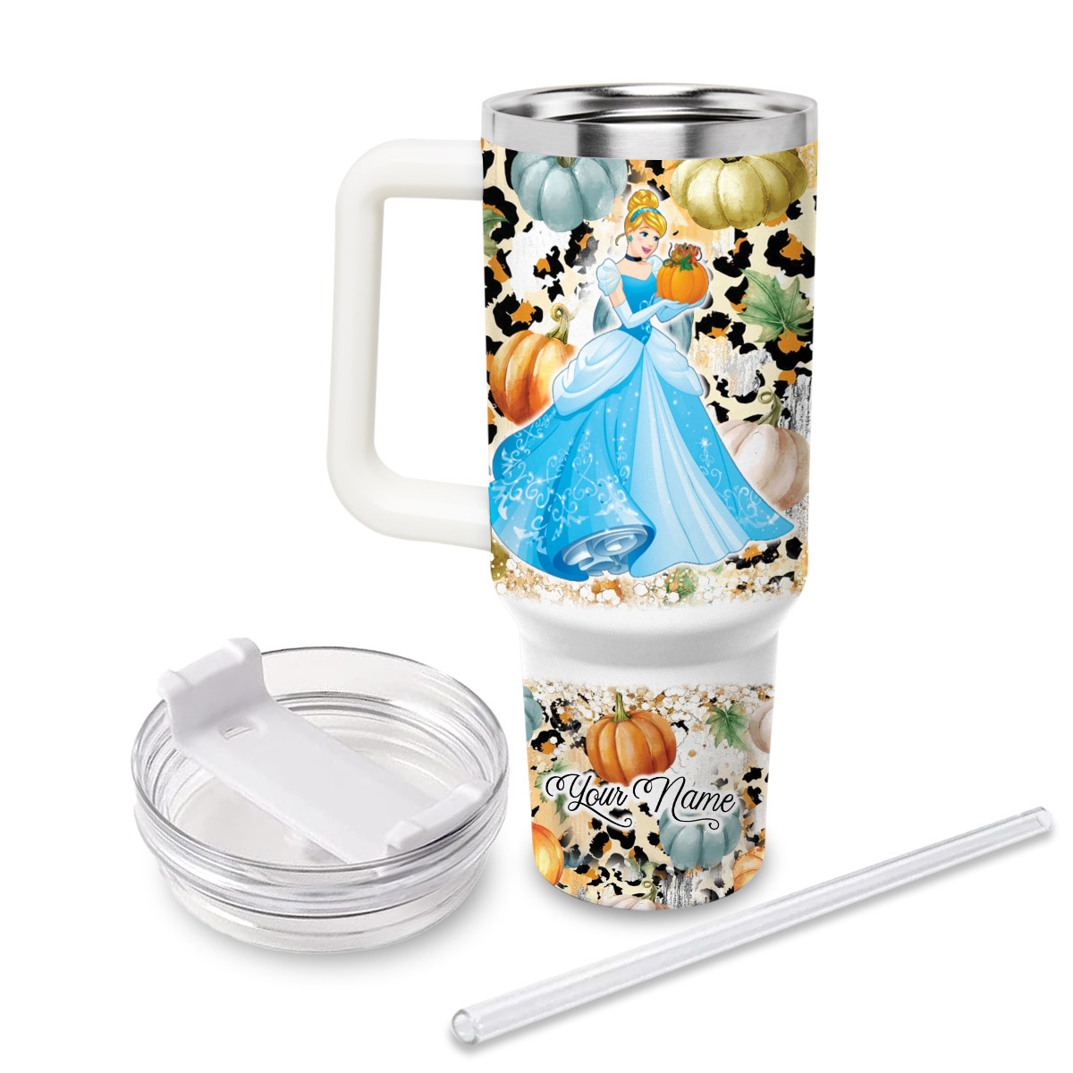 Cinderella Disney Princess Cartoon Custom Stanley Cup 40 oz 30 oz Tumbler With HandleTVC2301814 - Image 2