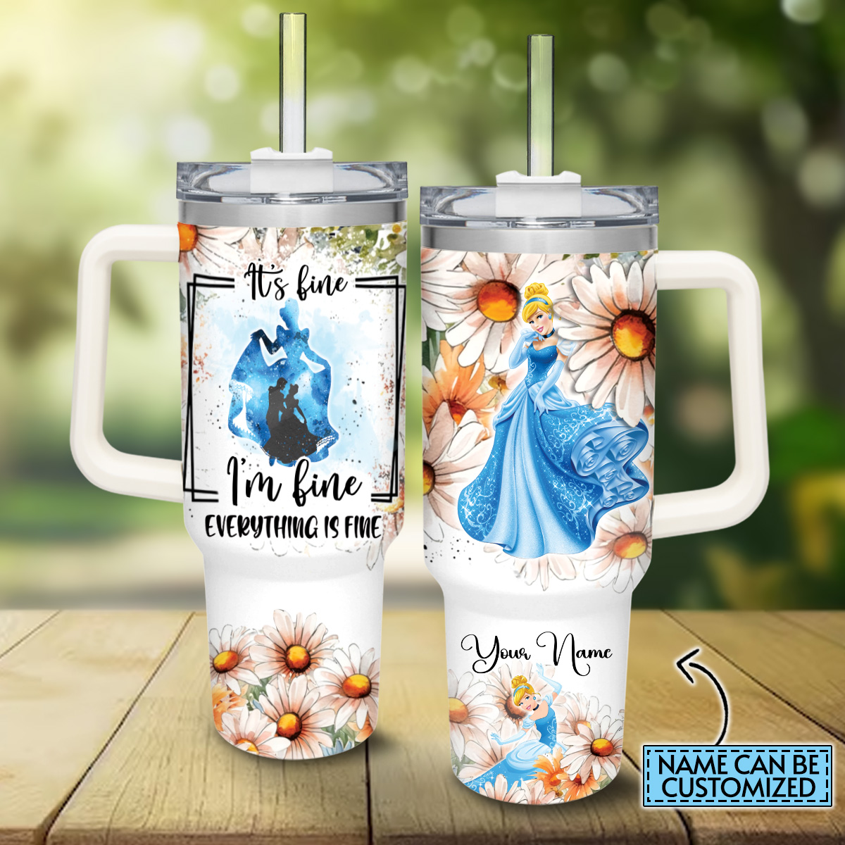 Cinderella Disney Princess Cartoon Custom Stanley Cup 40 oz 30 oz Tumbler With HandleTVC2301822