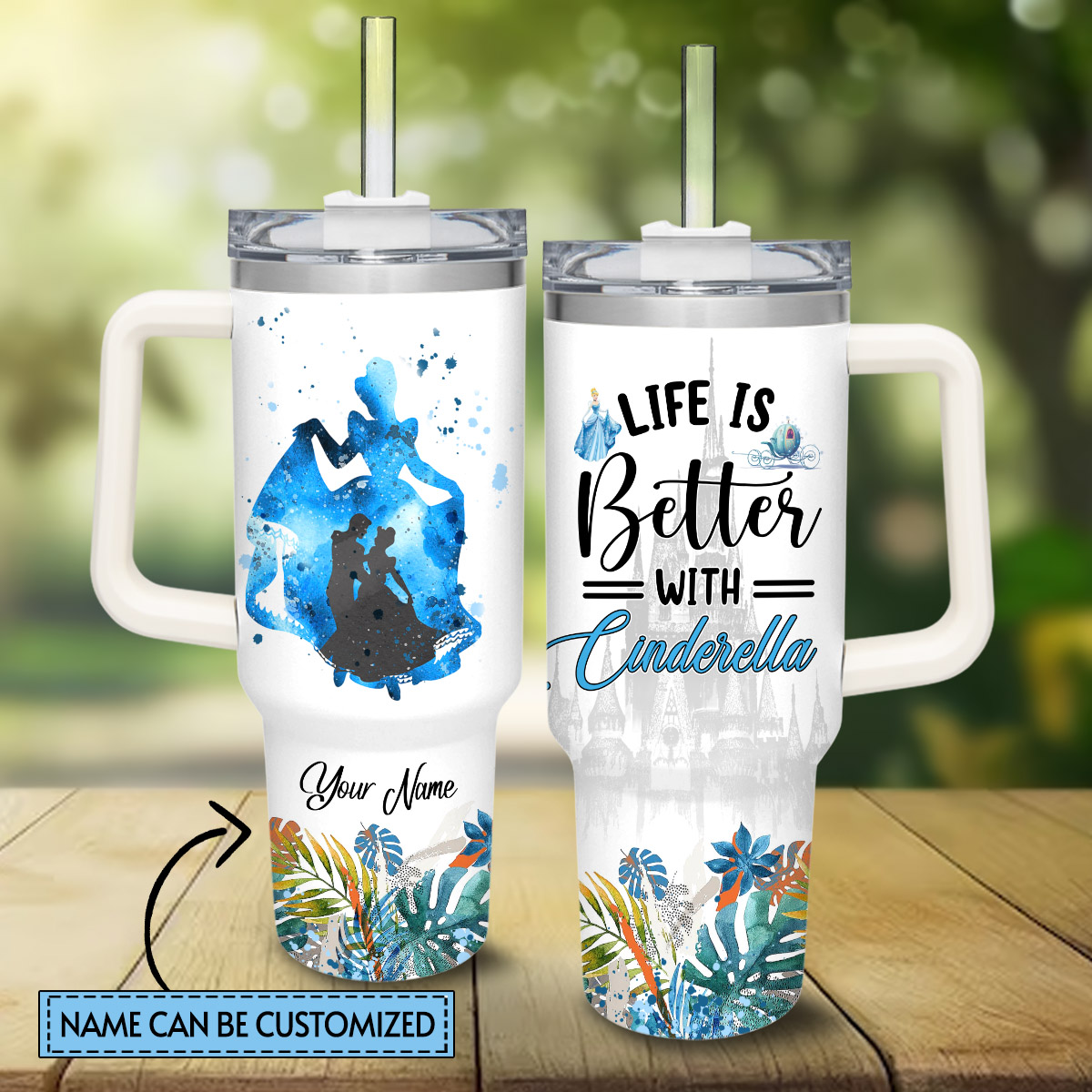 Cinderella Disney Princess Cartoon Custom Stanley Cup 40 oz 30 oz Tumbler With HandleTVC2301829