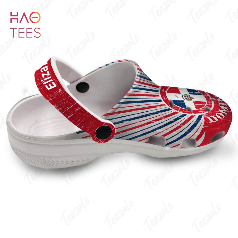 Circle Dominican Flag Symbols Crocs Crocband Clogs Shoes Comfortable For Men Women and Kids - Image 2