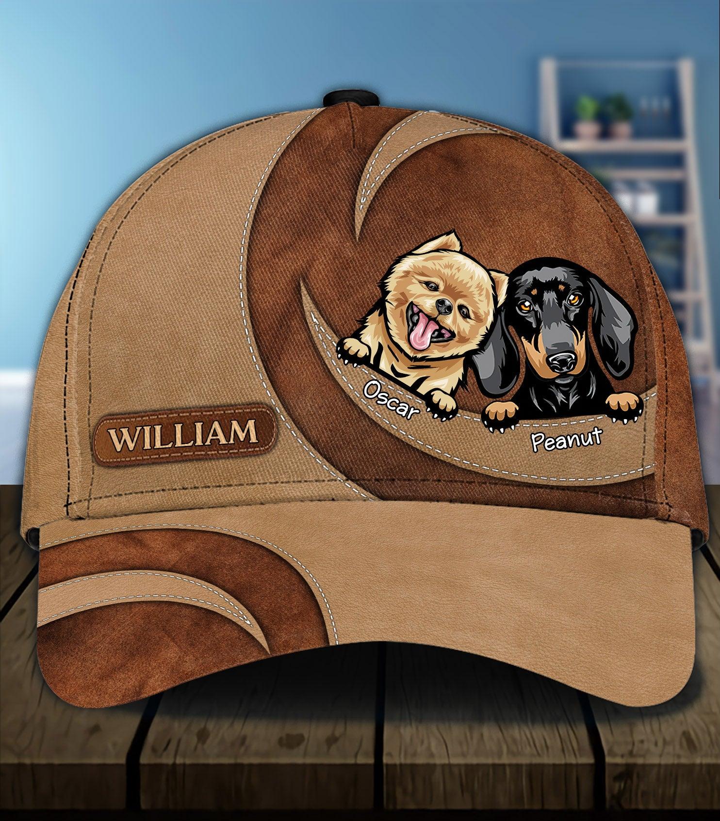 Circle Of Love With Dogs Personalized Classic Cap, Personalized Gift for Dog Lovers, Dog Dad, Dog Mom Trucker Hats Custom Hats Gifts For Men & Women