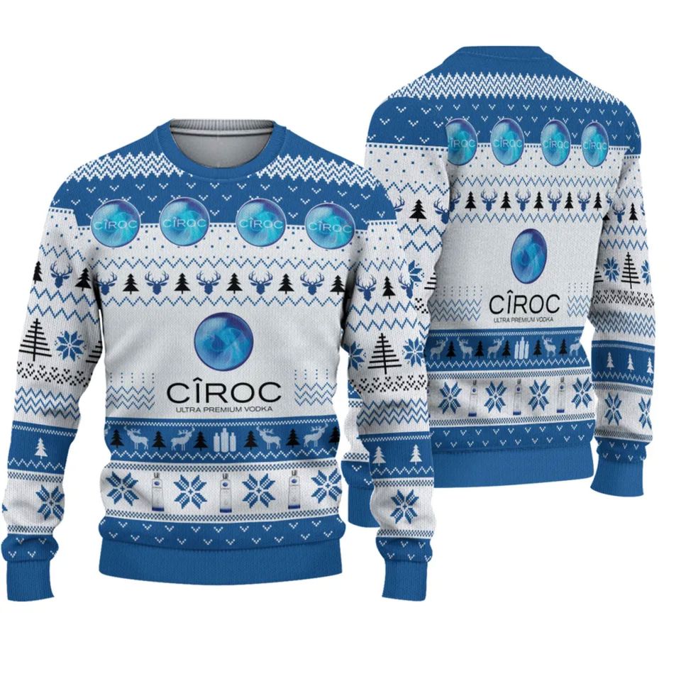Ciroc Ultra Premium Vodka Ugly Christmas Sweater 3D