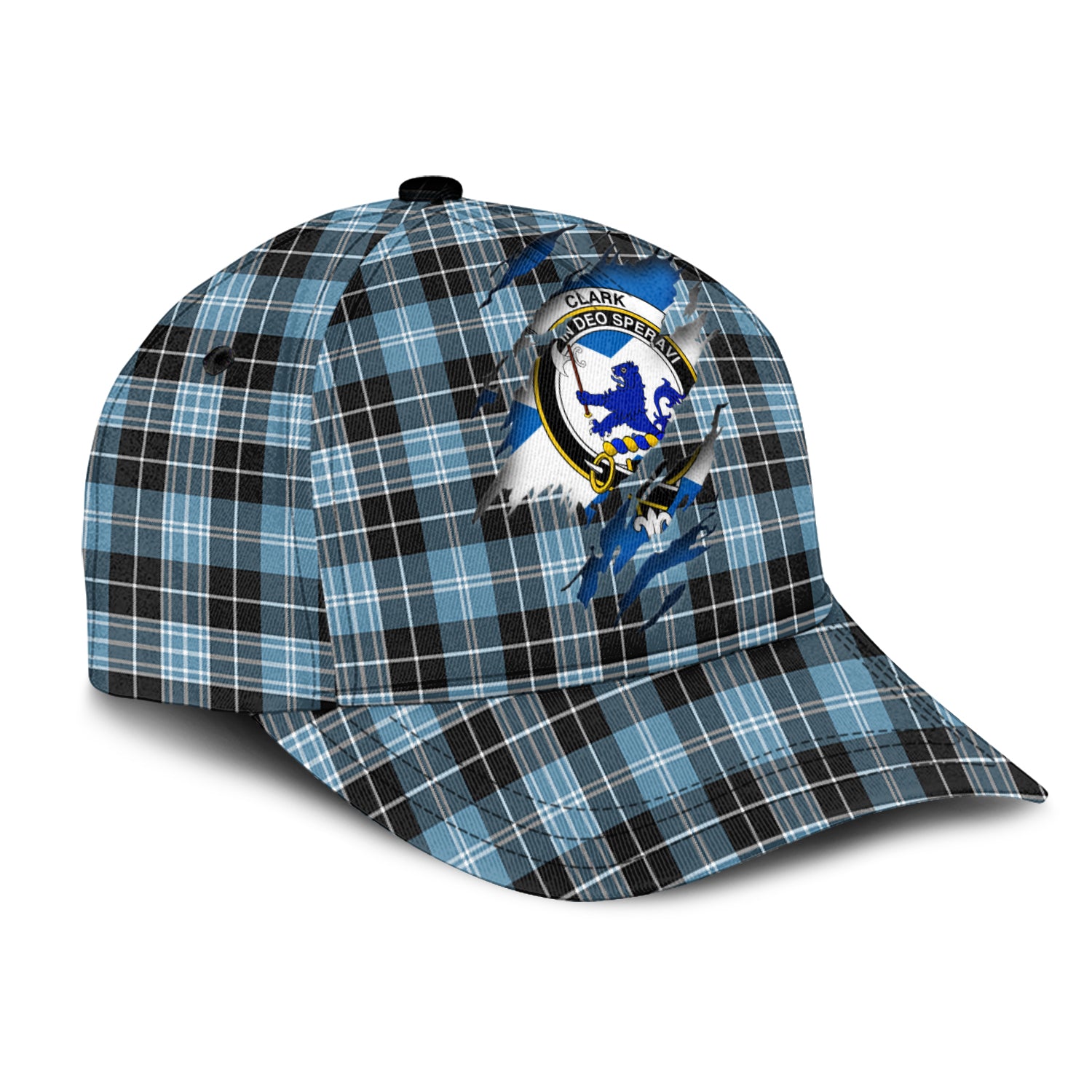 Clark (Lion) Ancient Tartan Plaid Cap, Family Crest In Me Style Tartan Baseball Cap TS23 Trucker Hats Custom Hats Gifts For Men & Women