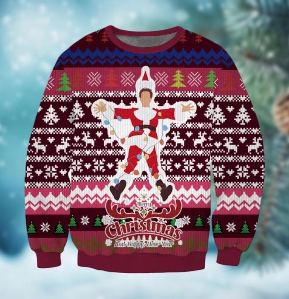 Clark Griswold Christmas Lights Ugly Sweater, National Lampoons Holiday Sweater