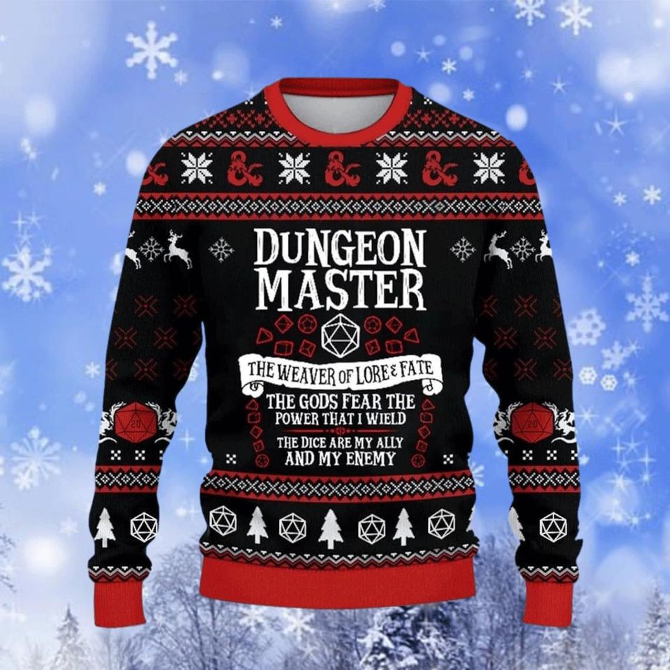 Classes Dungeon Master Ugly Sweater, Sweater For Dungeons & Dragons Lovers