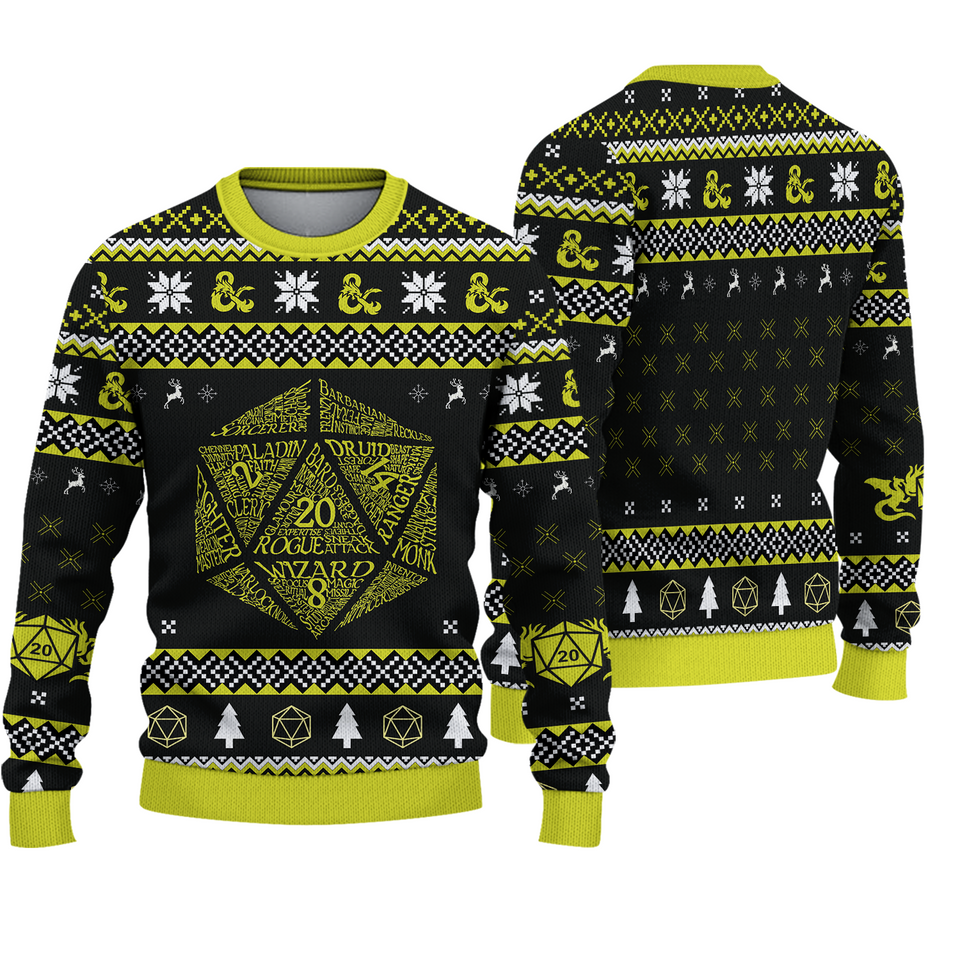 Classes Dungeons and Dragons Game Master Ugly Sweater