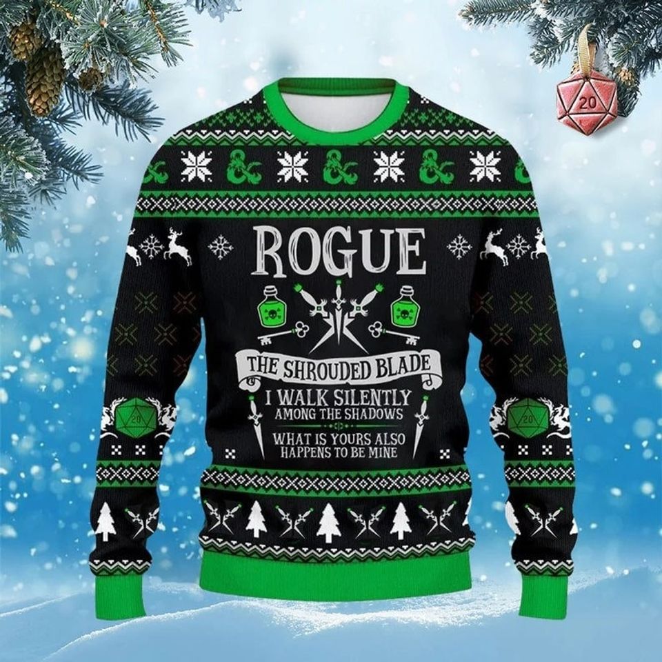Classes Rogue Dungeon Master Ugly Sweater