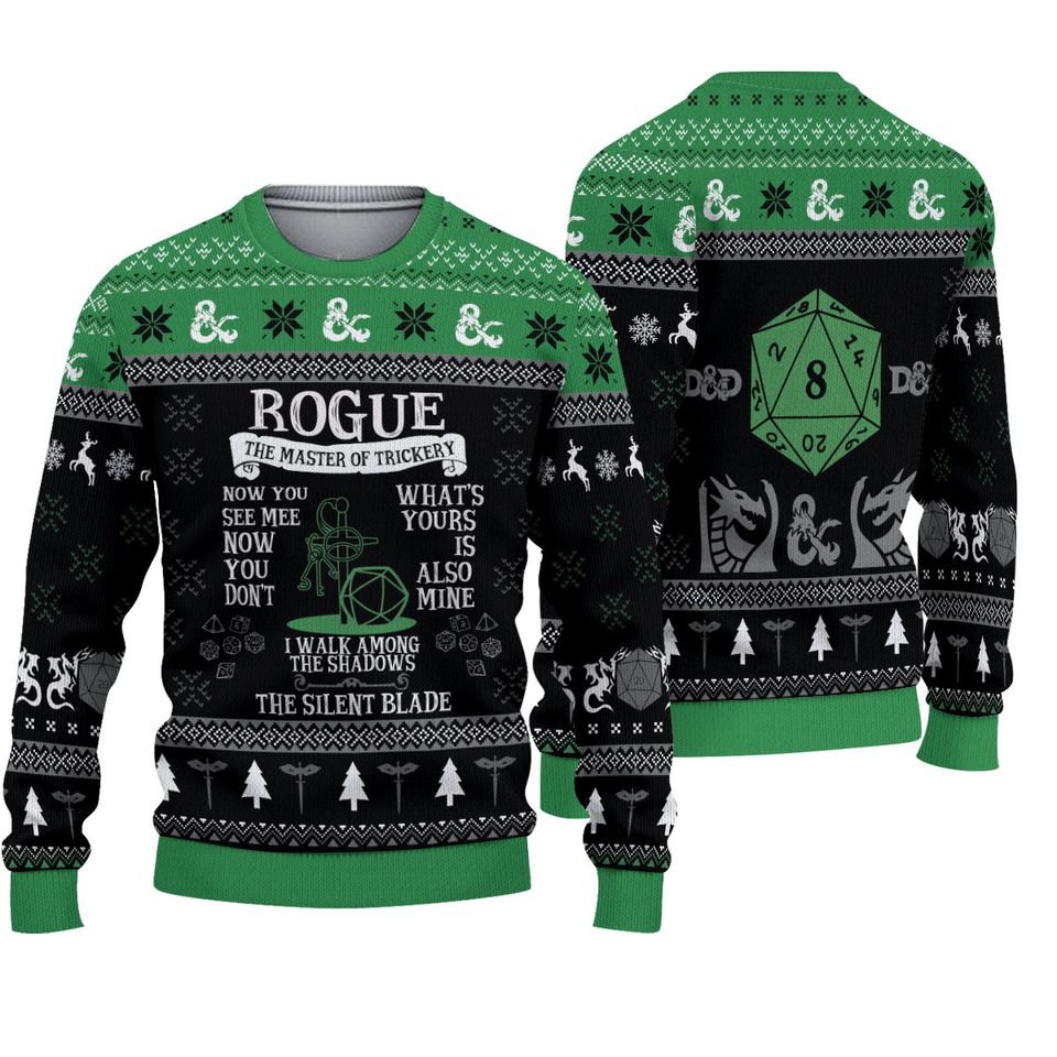 Classes Rogue Dungeon Master Ugly Sweater