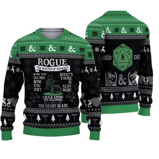 Classes Rogue Dungeon Master Ugly Sweater - Image 4
