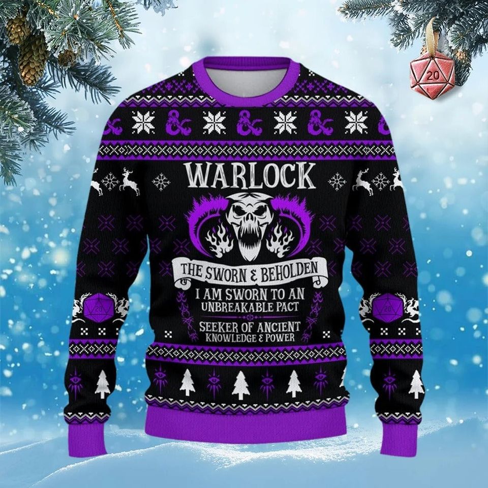 Classes Warlock The Sworn , Beholden Ugly Sweater For Men And Women